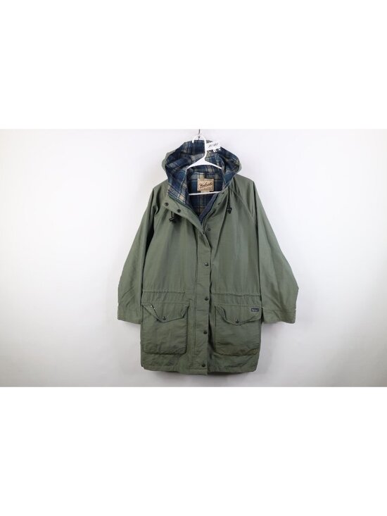 Woolrich Other - Vintage 90s Woolrich Mens Small Distressed Wool Lined Hooded Parka Jacket Rain